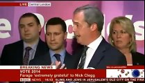 Nigel Farage on UKIP 2014 European election sucess