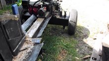 DIY homemade wood log splitter