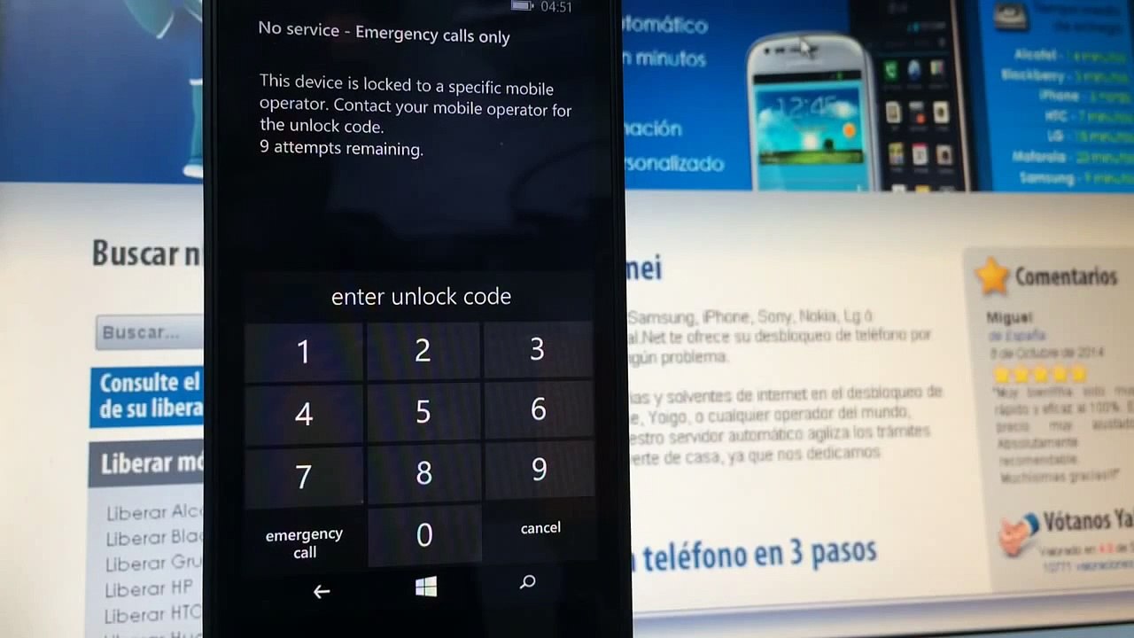 Liberar Nokia Lumia 630 por código imei