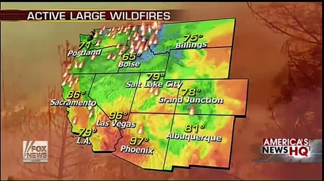 Western wildfires force Americans to change holiday plans - Eight states report large fires