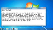 How to backup files and directories in  Windows 7 - ROBOCOPY