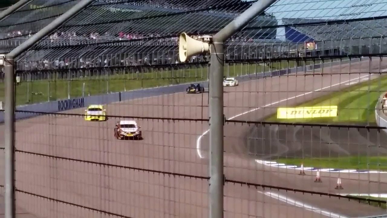 BTCC race 1 crash Rockingham 2015