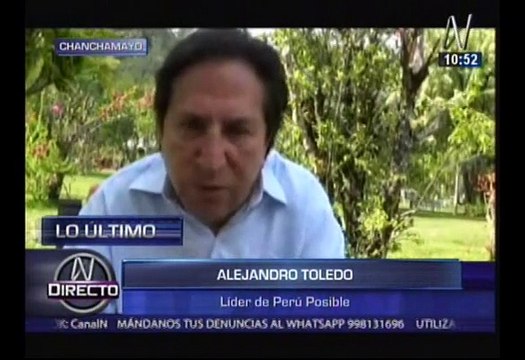 Alejandro Toledo: “No conozco particularidades de ‘agendas’ de Nadine Heredia”