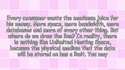 Would You Prefer Transparent Web Hosting To Unlimited Hosting?