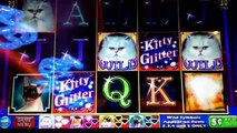 Kitty Glitter Slot Machine Big Win! $15 Max Bet - Jackpot Handpay with Retrigger Bonus!