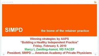 Building a Healthy, Independent Practice - Marcy Zwelling-Aamot, MD - Part 1