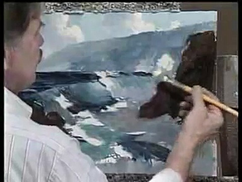 Peindre la mer à l'huile