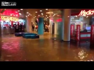 Flooding in Stockholm During Thunderstorm