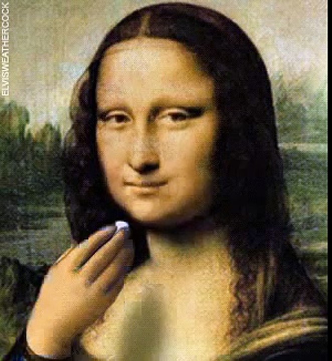 chewing Mona Lisa