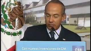 Anuncio de inversión de General Motors en Complejo Toluca - Presidente Calderón