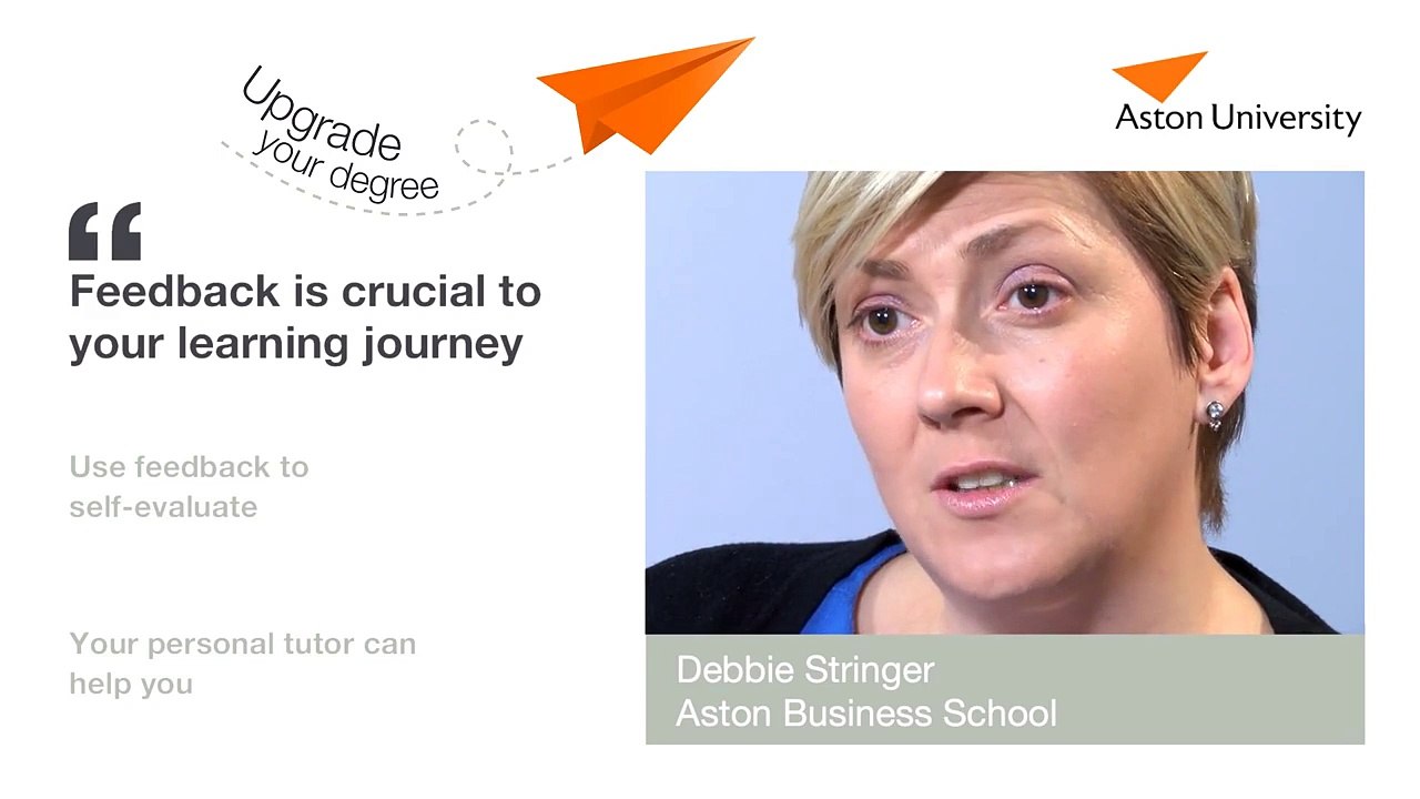 3 tips on using feedback to Upgrade Your Degree from Aston University