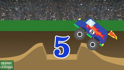 Monster Trucks Teaching Numbers 1 to 10   Number Counting for Kids | song for children