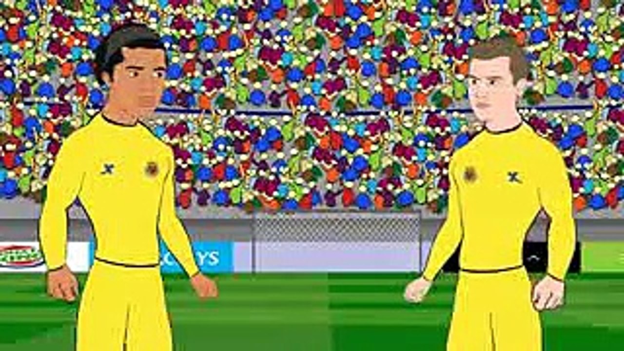 real madrid vs villarreal 2015 1 1    funny cartoon    HD