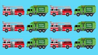 Fire Trucks   Garbage Trucks Teaching Patterns   Learning Patterns Educational Video for Children