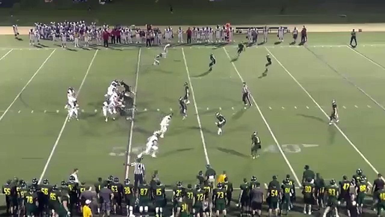 Lucas Morley fights off tacklers for winning TD for Catholic