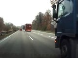 Truck Convoy Trucking in Germany Trucker on the Autobahn Trucks on interstate freeway LKW