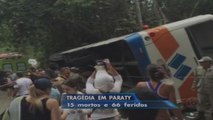 Acidente com ônibus deixa pelo menos 15 mortos em Paraty