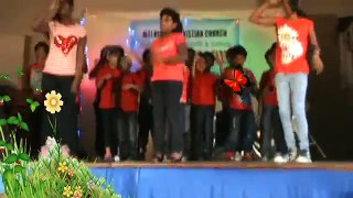 best colourful action song 2013 ! lets get little crazy!! malayalam christian church manchester