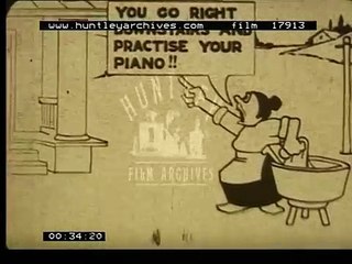 Cat and Mouse Cartoon, 1920's - Film 17913