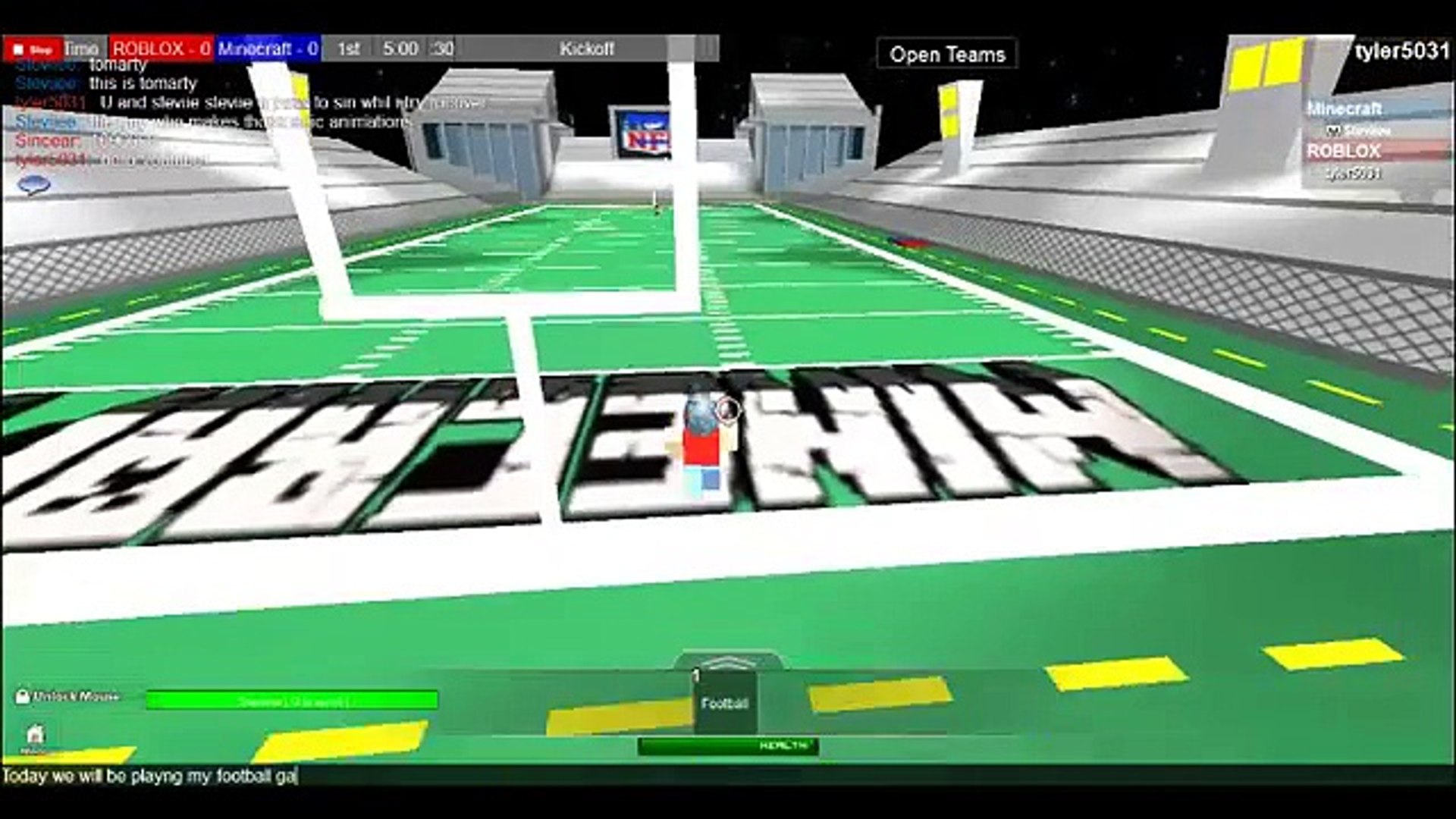 ⁣(ROBLOX) Football Minecraft VS ROBLOX