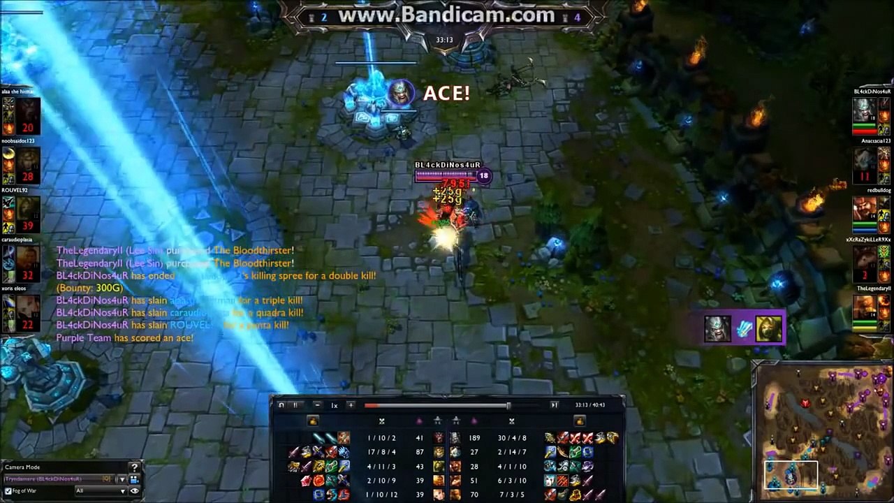 Lol Tryndamere pentakill 1v5 s3 unbelievable damage! Best build! #1   Pentakill LOL HD FULL