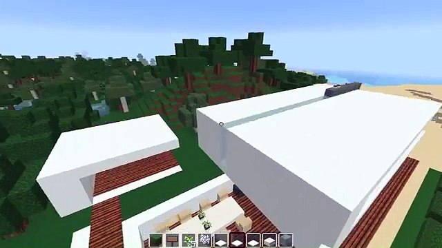 Minecraft- modern simple beach ocean weekend house/estate/villa/mansion tutorial how to build