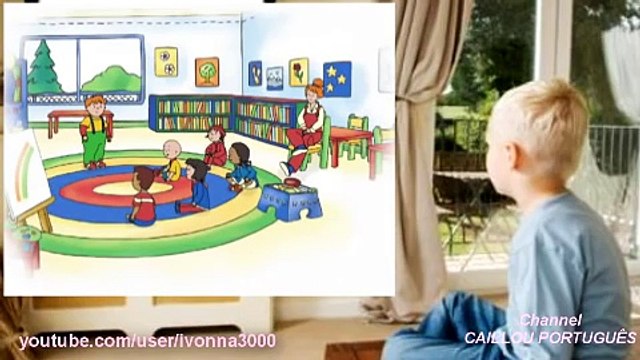 Caillou cartoon 2015 A surprise for miss martin Caillou em Português