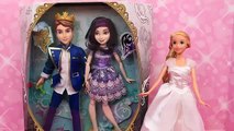 Descendants Disney Play Doh Barbie Wedding Dress Mal and Ben Playdough Dress Up Dolls DisneyCarToys