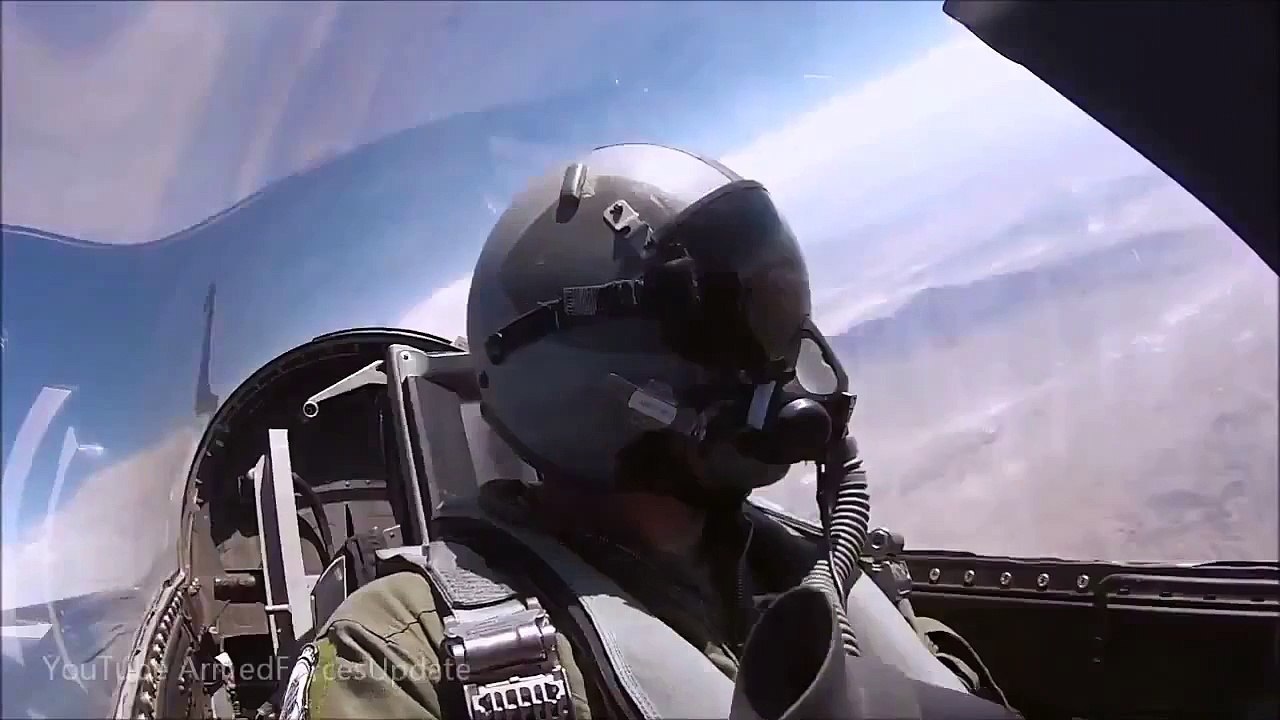 COCKPIT VIEW US Air force F 16 fighter aircraft 720p