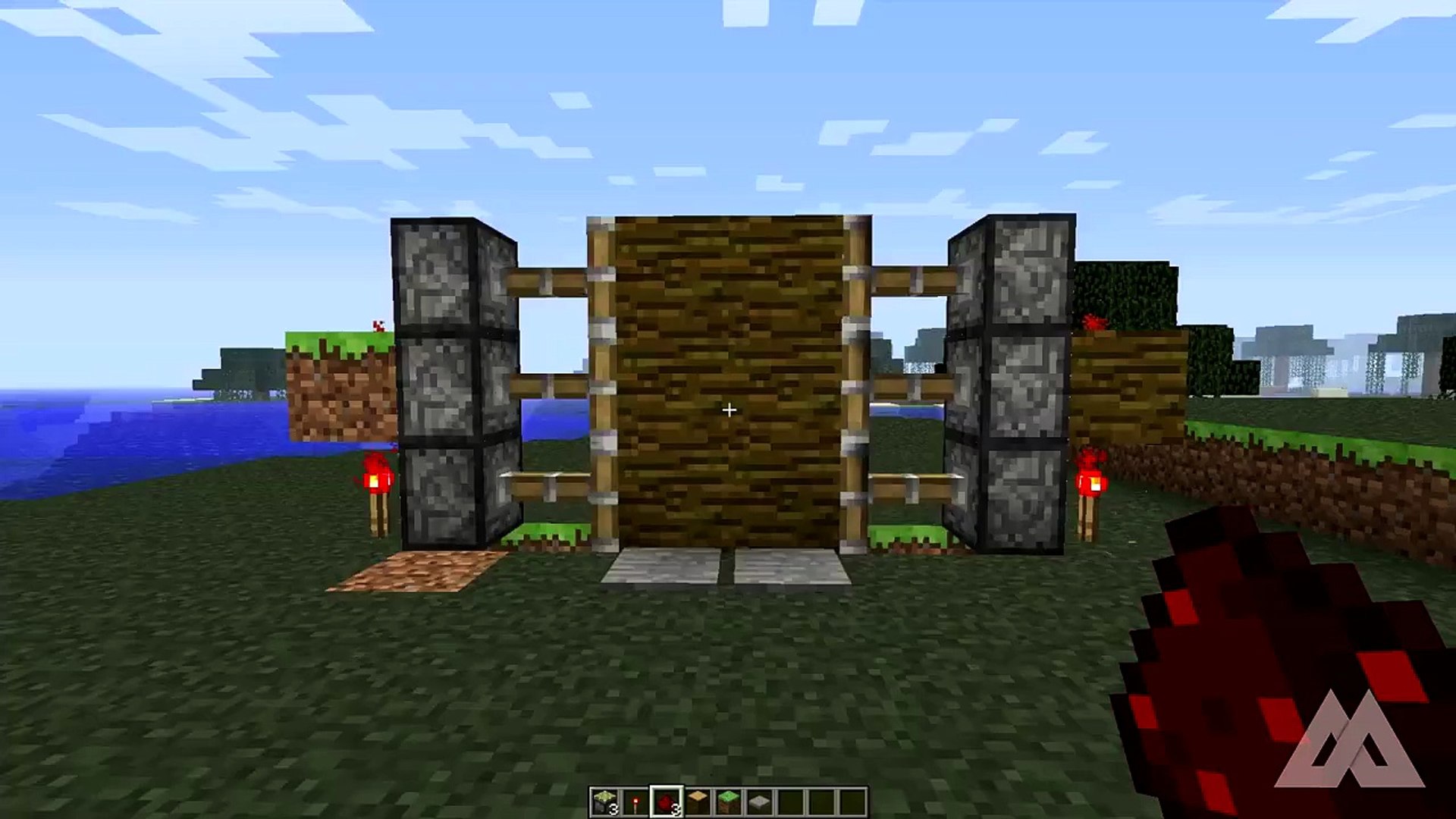 Minecraft Redstone Compact 2x3 Piston Door 60 Seconds Video