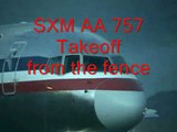 St Maarten SXM Maho Beach AA 757 takeoff