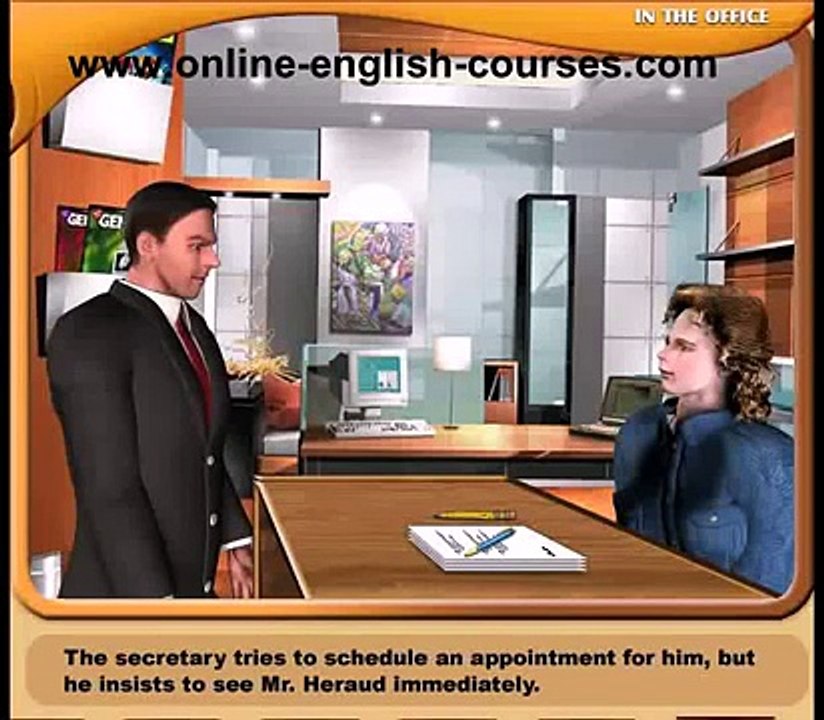 English Conversation Course About In The Office Dialogue