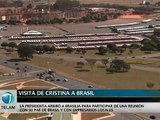 Cristina Fernández de Kirchner arribó a Brasilia