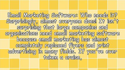 Email Marketing Software: Who Needs It?