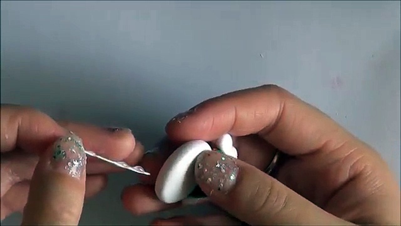 Sparkly Kawaii Snowman Charm! - Polymer Clay Tutorial (Christmas month #1)