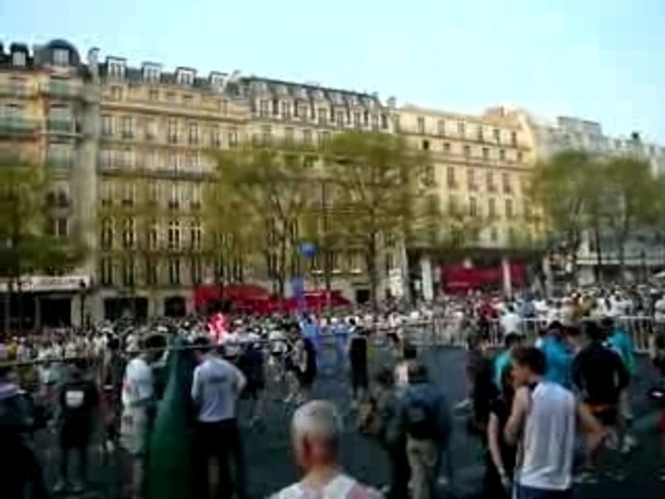 avant départ marathon paris 2007