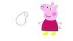 Draw Peppa Pig and George jumping in muddy puddles