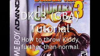 DKC3 (GBA) Tutorial - How to Throw Kiddy further than Normal