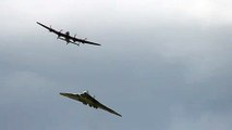 Avro Flypast at Waddington.  Vulcan and Lancaster.