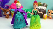 Disney Frozen Queen Elsa Magiclip Princess Anna Sisters Gift Set Olaf Barbie Dolls Ariel Dress Up