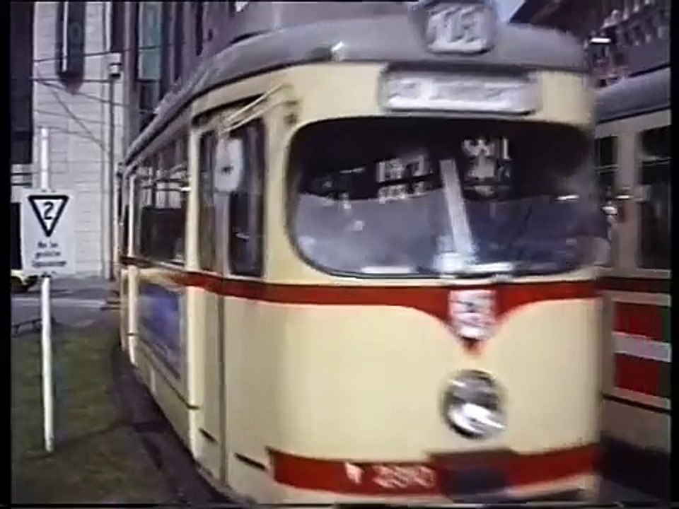Strassenbahnen in Düsseldorf im Juli 1988