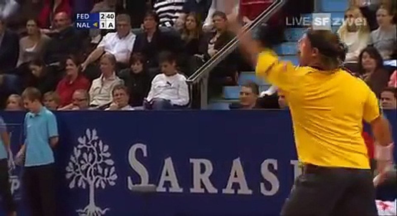Roger Federer vs David Nalbandian FINAL Highlights Basel 2008