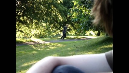 Longboarding at the Rheinaue in Bonn Germany