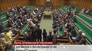 John Bercow given Royal approbation as Speaker, part 3
