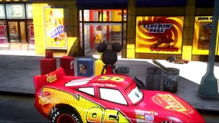 Mickey Mouse meets his best friend Disney Cars Lightning McQueen!