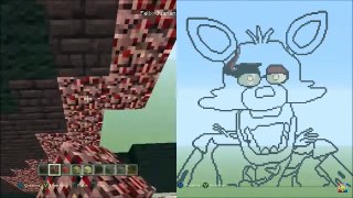 Minecraft Pixel Art Timelapse - Foxy FNAF