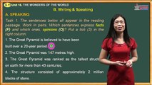 Unit 16. The Wonders Of The World - Speaking And Writing - Cadasa.vn