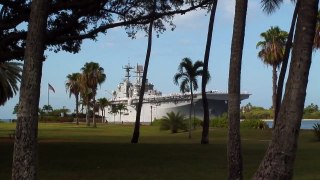 USS Bonhomme Richard Enters Pearl Harbor At Parade Rest
