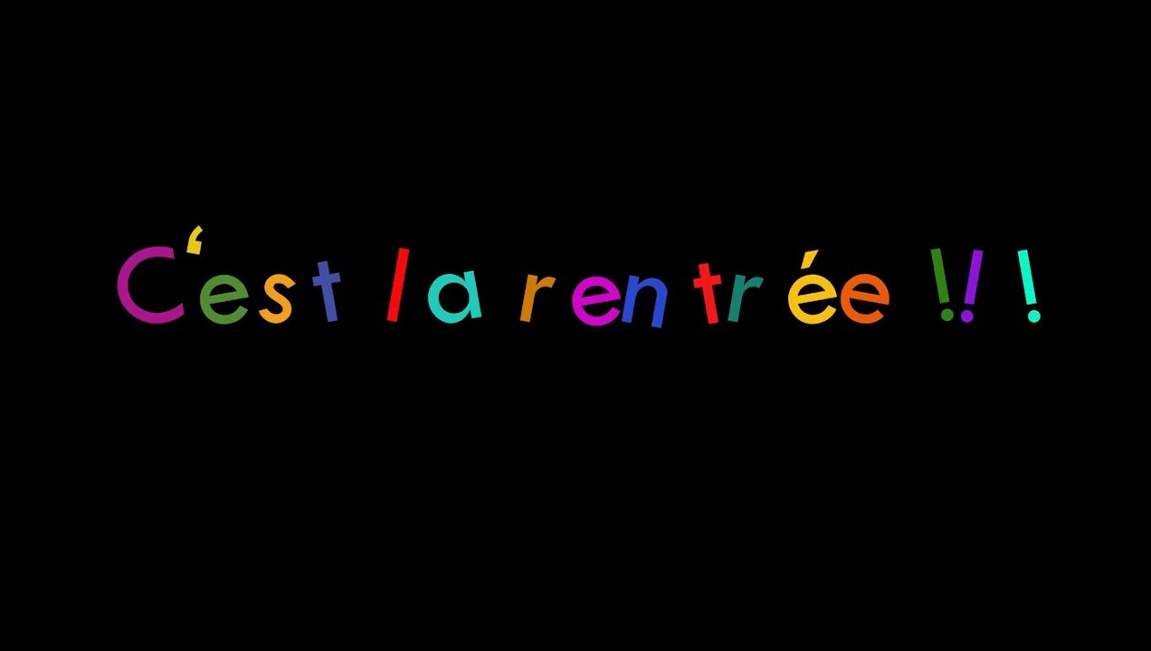 C'est la rentrée!!!