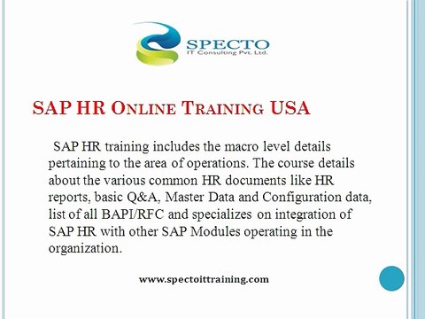 online training classes on sap hr usa payrolls